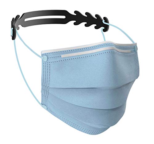 5ud. Salvaorejas sujeta mascarillas. Protectores de orejas. Extensores mascarilla. Nuevo modelo ultra ligero. 5 Unidades. (Negro)