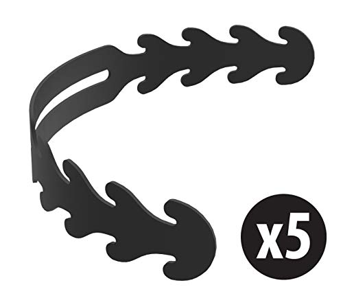 5ud. Salvaorejas sujeta mascarillas. Protectores de orejas. Extensores mascarilla. Nuevo modelo ultra ligero. 5 Unidades. (Negro)