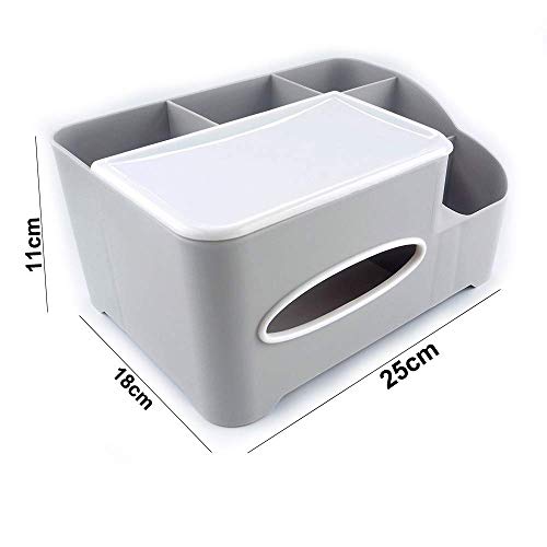 6 de maquillaje rejillas de plástico Organizador caja de almacenamiento de maquillaje Inicio de escritorio caja de pañuelos Muti-funcional caja de cosméticos de almacenamiento organizador de maquillaj