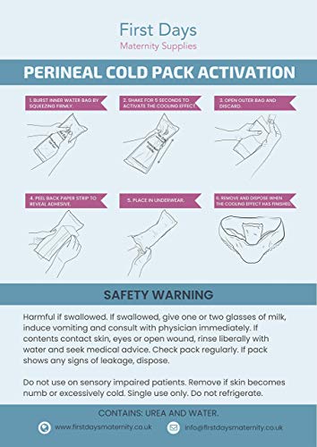 6 Perineal Cold Packs - 6 paquetes de frío perineal *No hay necesidad de congelar*