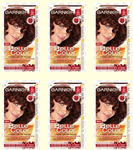 6 X Garnier Belle Color 51 Caoba Oscuro Natural Tinte para el cabello