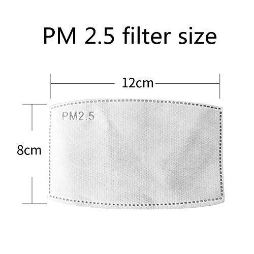 60 piezas PM2.5 Filtro de carbón activado Filtro protector de inserción de respiración para hombres y mujeres, algodón anticontaminación para adultos Actividades al aire libre