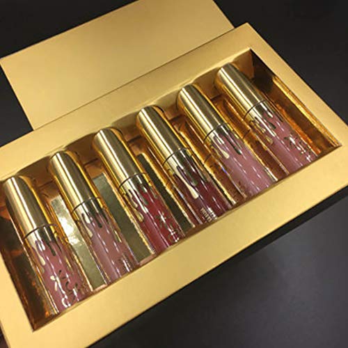 6pcs / set de larga duración Liquid Lipstick Barra de labios mate aterciopelado mate impermeable Lipgloss del lápiz labial Lip Gloss para la Mujer (surtidos)