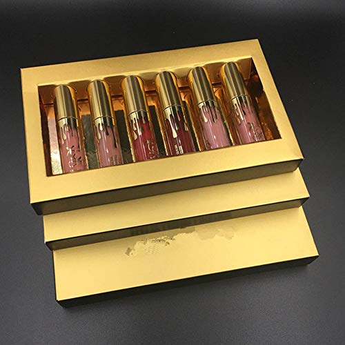 6pcs / set de larga duración Liquid Lipstick Barra de labios mate aterciopelado mate impermeable Lipgloss del lápiz labial Lip Gloss para la Mujer (surtidos)