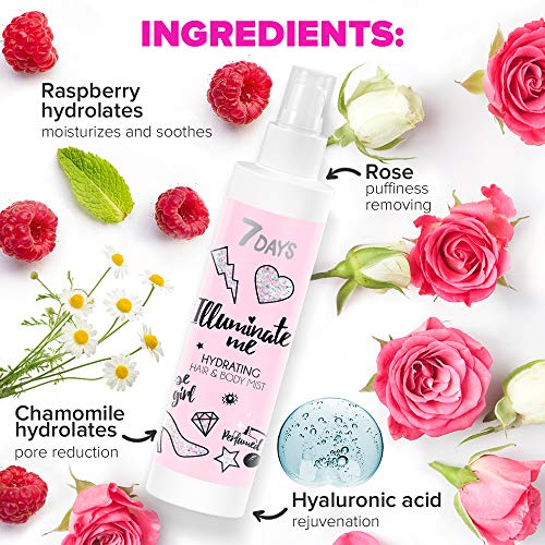 7DAYS Mist 1 piezas Aroma Hidratante Hialurónico Vitamina E Frambuesa Manzanilla