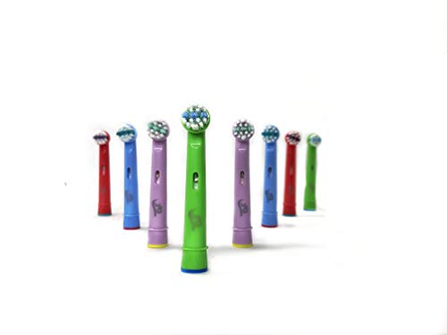8 cabezales de repuesto Oral B compatibles con niños genéricos 3AG + 8 fundas para cabezales de protección higiénicos para cepillo eléctrico Oral-B Sensitive, Professional Care, Vitality, etc.