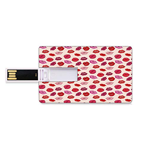 8 GB Unidades Flash USB Flash Beso Forma de Tarjeta de crédito bancaria Clave Comercial U Disco de Almacenamiento Memory Stick Labios Atractivos de Colores Vivos Glamour Cosméticos de Moda Maquillaje