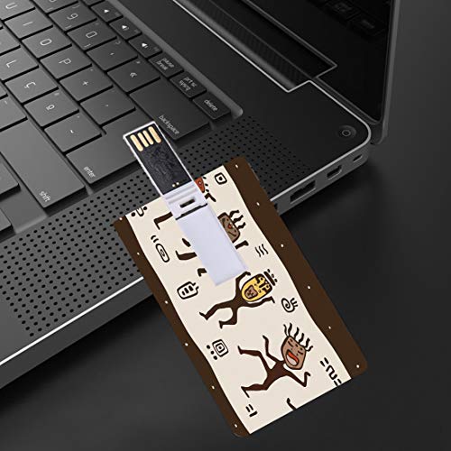 8 GB Unidades flash USB flash Primitivo Forma de tarjeta de crédito bancaria Clave comercial U Disco de almacenamiento Memory Stick Dibujos animados nativos bailando con máscaras africanas Rituales pr