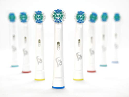 8 Precision Clean Cabezal de Recambio Oral-B compatibles 3AG + 8 protección higiénica para cepillo de dientes eléctrico recargables Braun Oral B Sensitive, Professional Care, Vitality, Genius, etc.