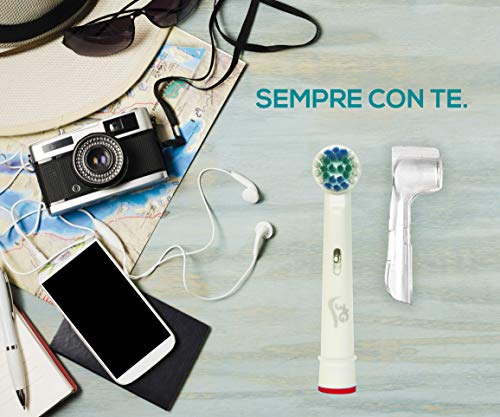 8 Precision Clean Cabezal de Recambio Oral-B compatibles 3AG + 8 protección higiénica para cepillo de dientes eléctrico recargables Braun Oral B Sensitive, Professional Care, Vitality, Genius, etc.