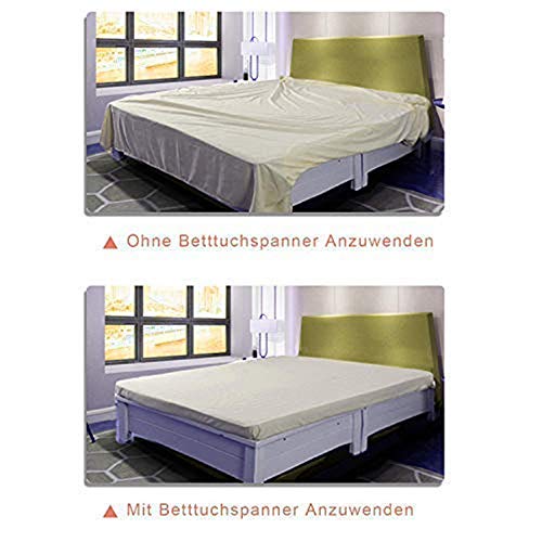 8 tensores ajustables para ropa de cama Voarge, tensor de sábana con clips de metal, se puede utilizar para fijar sábanas, tablas de planchar, sofás, etc.