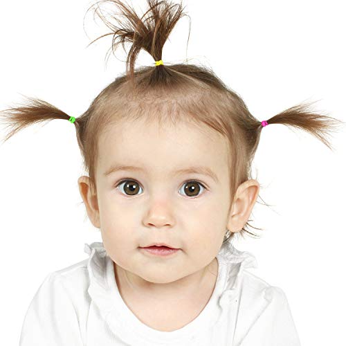 80 unidades de gomas elásticas para el cabello, pequeñas bandas de goma suave para coleta y coleta para niñas, corbata para el pelo para bebés y niños, multicolor