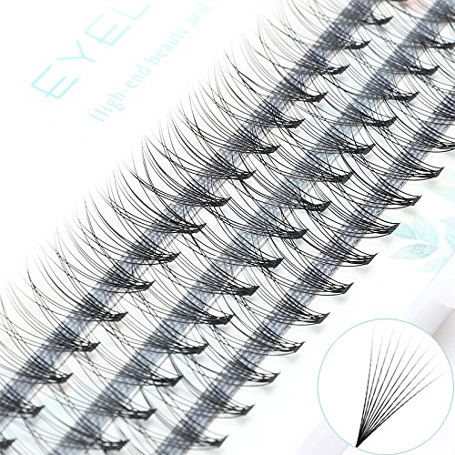 8/10/12 mm Natural Maquillaje Individual Grupo Extensión de pestañas falsas pestañas