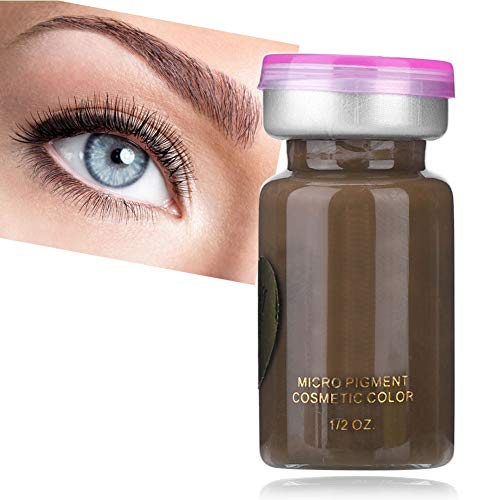 8ml / botella de tinta de tatuaje para cejas, pigmento de tatuaje semi-permanente, tinta de pigmento de tatuaje de labios, pigmento de tatuaje de larga duración(Fresno de color marrón oscuro (ceja))
