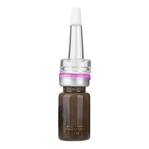8ml / botella de tinta de tatuaje para cejas, pigmento de tatuaje semi-permanente, tinta de pigmento de tatuaje de labios, pigmento de tatuaje de larga duración(Fresno de color marrón oscuro (ceja))