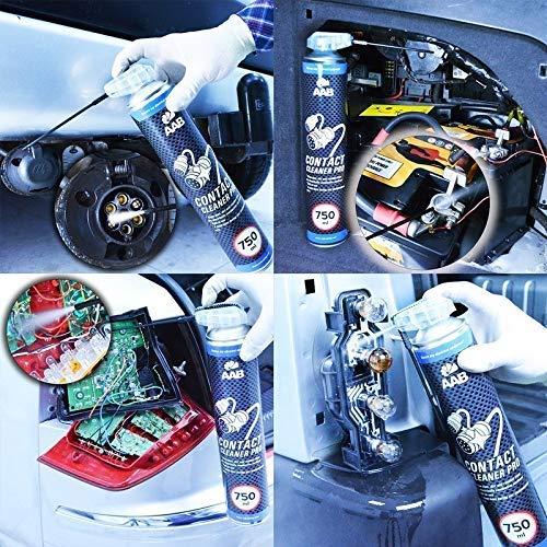 AAB Contact Cleaner Pro 750ml - Potente Agente de Limpieza – Contacto, Limpiador de Contactos, Limpia Contactos Electronicos, Limpieza Electronica, Limpiador Contactos