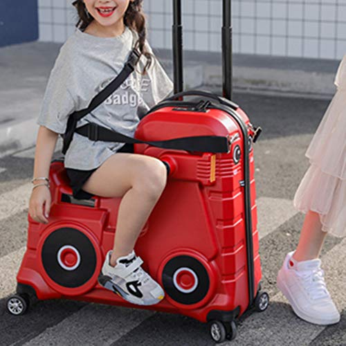 AAGYJ Maleta con Ruedas para Equipaje para niños, Maleta con Ruedas para niños, Maleta con Ruedas para Estudiantes, Maleta de Viaje de Gran Capacidad, Bolsa de Equipaje de Moda,Rojo,20inch