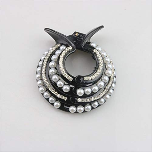 Accesorios para el cabello Clip 3pcs Cola De Caballo De Pelo, Clips De Pelo De Las Muchachas Titulares Pernos Mujeres Perla Diamantes De Imitación De La Horquilla De La Cola De Caballo Moño