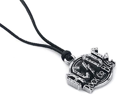AC/DC Pendant with Cord Rock Or Bust Alchemy Pendenti Collane