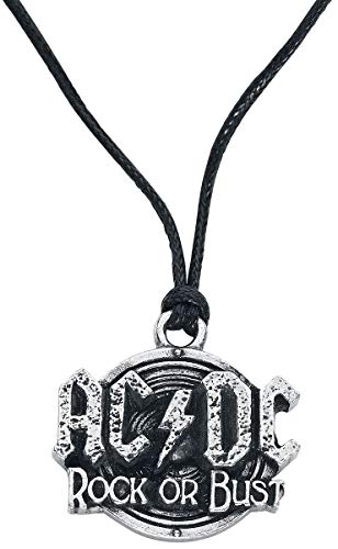 AC/DC Pendant with Cord Rock Or Bust Alchemy Pendenti Collane