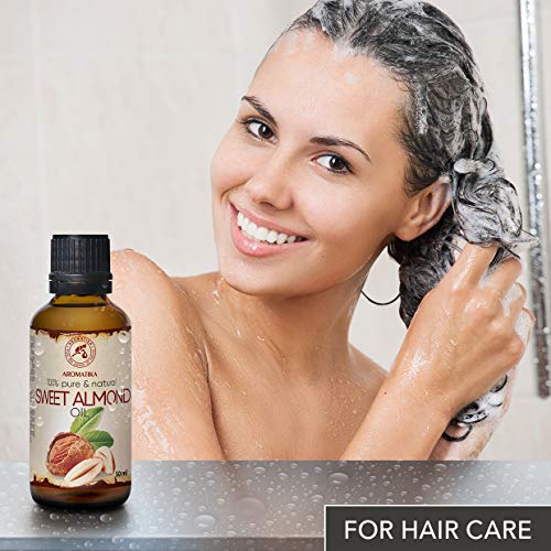 Aceite de Almendras 50ml - Prensado en Frío - Italia - 100% Puro y Natural - Aceite de Base - Cuidado para Cara - Cuerpo - Pelo - Piel