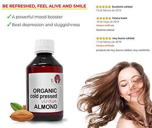 Aceite de Almendras Certificado Ecológico - Prensado en Frío - 100% Puro - 100 ml