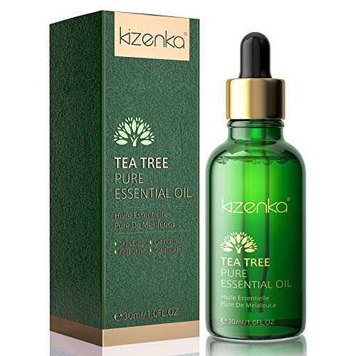 Aceite de árbol de té kizenka para piel, aceite esencial de árbol de té para tratamiento facial natural para acné, manchas y uñas