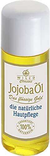 Aceite de jojoba, Wilco Classic, 100 % natural, para cuerpo y cara, 15 ml, para el cuidado diario de las uñas y el tratamiento de masaje. Aceite corporal antiarrugas, antienvejecimiento.