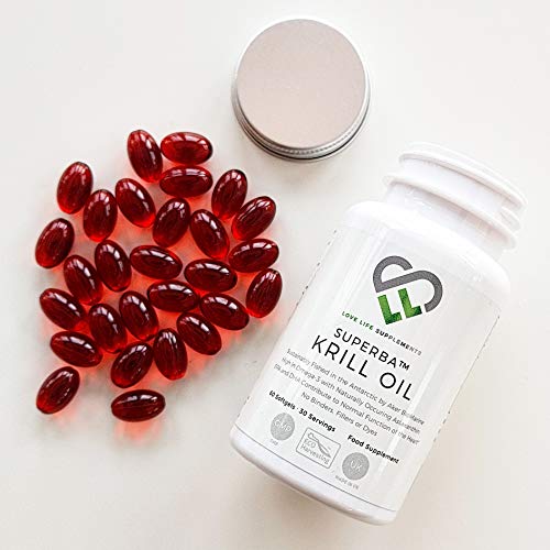 Aceite de Krill Superba de LLS | Pescado sostenible por Aker BioMarine | 500mg x 60 cápsulas blandas | para un corazón sano, articulaciones y apoyo inmunitario | Hecho en el Reino Unido bajo licencia GMP