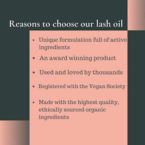 Aceite de pestañas ganador del premio Bowe Organics, suero de pestañas 100% natural, orgánico y vegano.