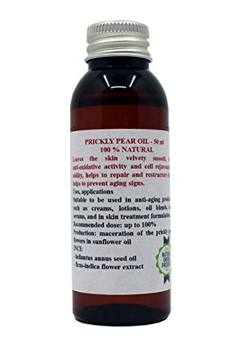 Aceite de tuna (aceite de Opuntia) - 50 ml - Antienvejecimiento, reparación, nutrición, hidratación 100% natural