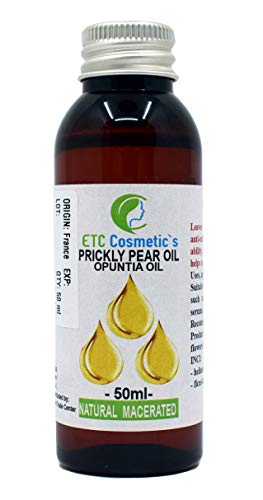 Aceite de tuna (aceite de Opuntia) - 50 ml - Antienvejecimiento, reparación, nutrición, hidratación 100% natural
