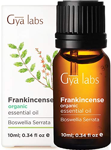 Aceite esencial de incienso orgánico para aromaterapia, piel y cara (10 ml) - Grado terapéutico 100% puro - Gya Labs