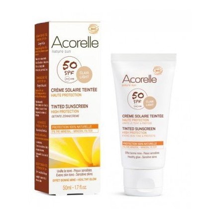 ACORELLE - Protector Solar Colorante - Clair Light SPF50 - Filtros Minerales - Protege, unifica y luces - Textura sedosa - 50 ml