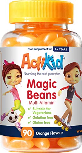ActiKid Magic Beans Multi-Vitamin 90x Orange Flavour, Fortalecimiento del sistema inmunológico
