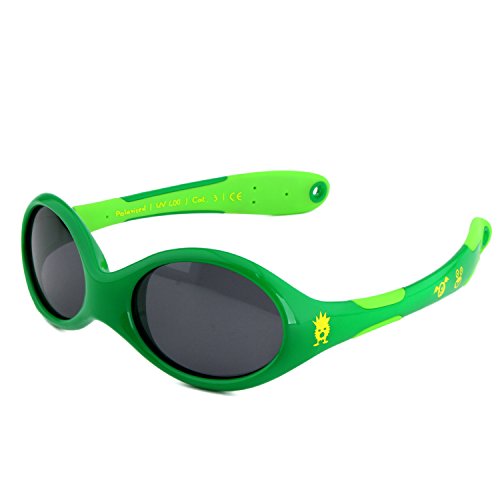 ActiveSol gafas de sol para BEBÉ | NIÑA | 100% protección UV 400 | polarizadas | irrompibles, de goma flexible | 0-24 meses | 18 gramos [Talla S - Monstruo]