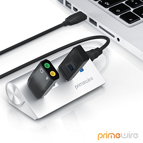 Activo 3.0 USB Hub 4 Puertos - Fuente de alimentación - 5 GBits - Distribuidor - para Notebook Ordenador portátil - Windows y Mac