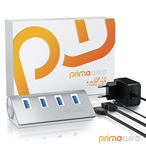 Activo 3.0 USB Hub 4 Puertos - Fuente de alimentación - 5 GBits - Distribuidor - para Notebook Ordenador portátil - Windows y Mac