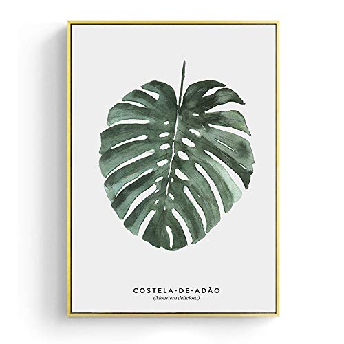 Acuarela moderna Simple verde plantas en macetas hojas palmera pared arte lienzo pintura cartel nórdico sala de estar dormitorio oficina estudio decoración del hogar