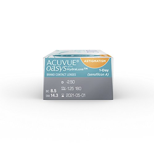 ACUVUE® OASYS 1-Day for ASTIGMATISM con tecnología HydraLuxe™ - Lentillas diarias - protección UV - 30 lentes