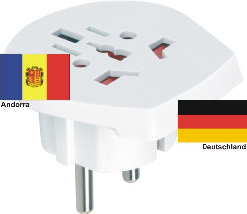 Adaptador de viaje diseño Alemania Andorra para diversos dispositivos extranjeros conector D/EU como