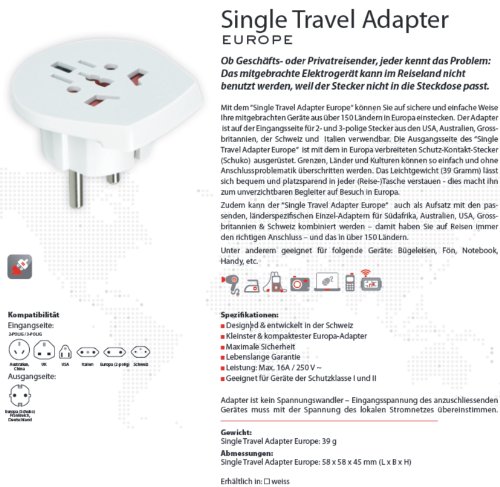 Adaptador de viaje diseño Alemania Andorra para diversos dispositivos extranjeros conector D/EU como