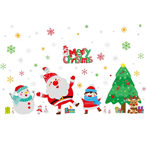 Adhesivo de cristal de decoración navideña Adhesivo de Santa Adhesivo de puerta Adhesivo de ventana-Campanas de Navidad + Campanas de Navidad (compre múltiples cupones) Extra grande