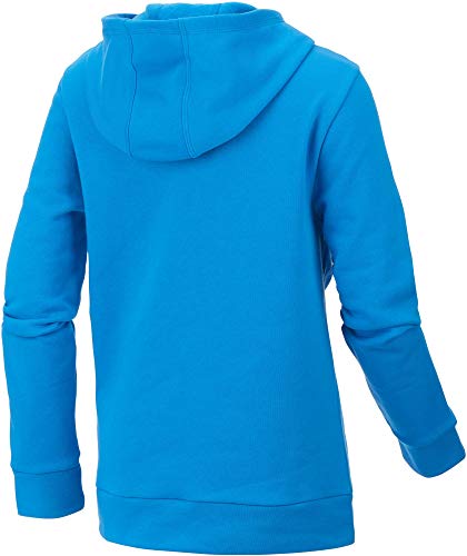 adidas Boy's Exclusive Sports Embossed Logo Cotton Blend Fleece Hoodie (Bright Blue/Medium)