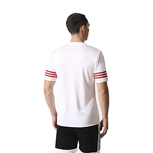 adidas Entrada 14 JSY, Camiseta para hombre, Blanco (White/Poppy), XL, F50490