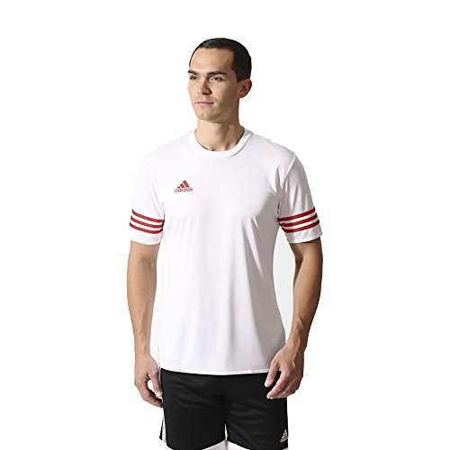 adidas Entrada 14 JSY, Camiseta para hombre, Blanco (White/Poppy), XL, F50490