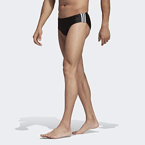 adidas Fitness 3 Bandas Bañador Slip, Hombre, Negro (Black/White)