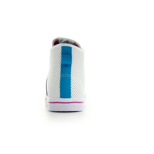 adidas Honey Stripes Mid - Zapatillas de Deporte de Cuero para Mujer Blanco Blanc, Rose et Bleu 36 2/3