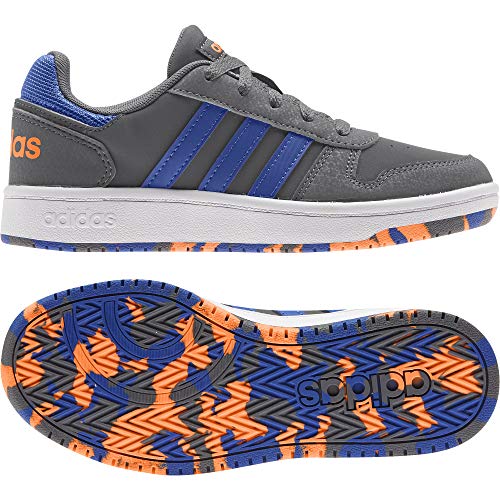adidas Hoops 2.0 K, Zapatillas Unisex Niños, Gricin Azurea Narsen, 39.33 EU