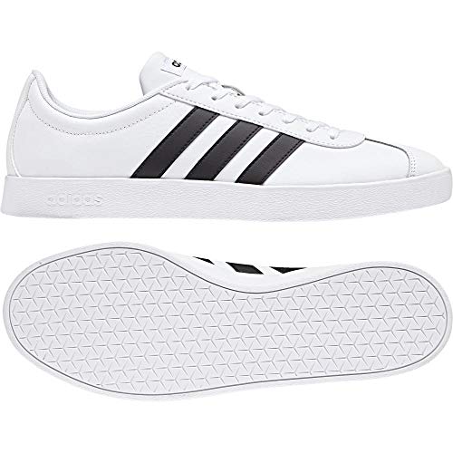 Adidas VL Court 2.0, Zapatillas para Hombre, Blanco (Footwear White/Core Black/Core Black 0), 43 1/3 EU